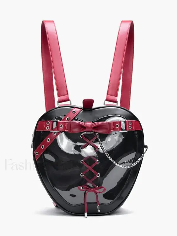 Hiatus Shoulder Dark Apple Backpack Gothic Bow Chain Belt Strap Bag