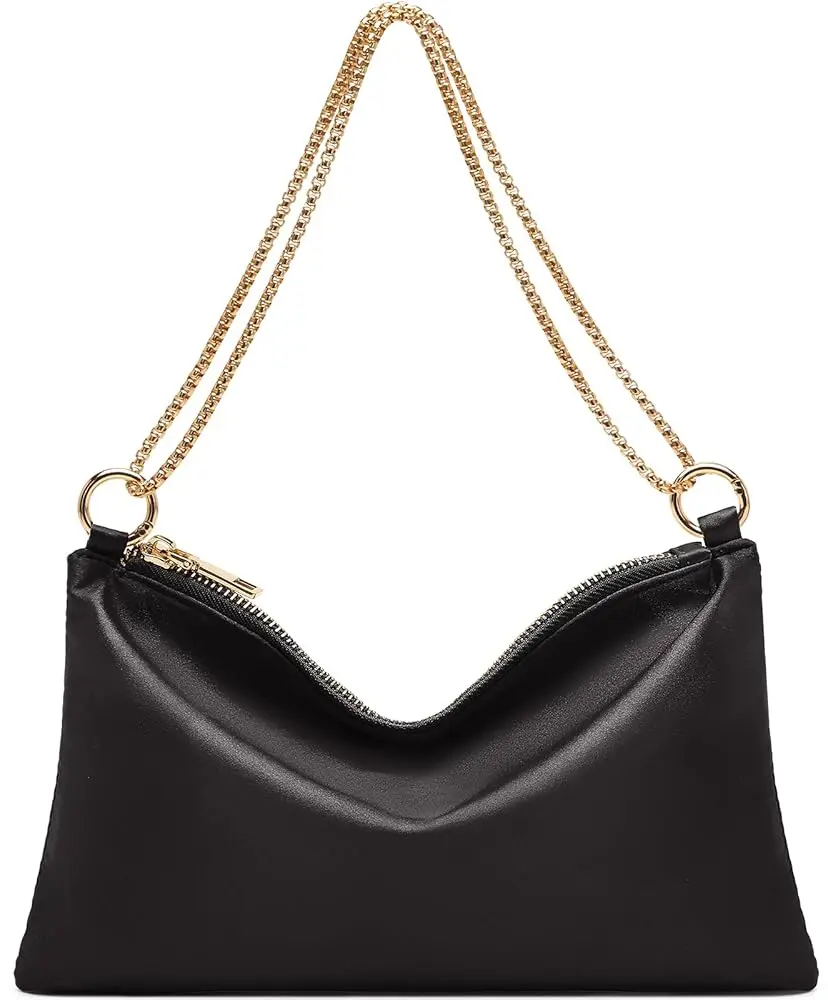 oscaurt Women's Evening Handbag Satin Shoulder Bag Purse for Prom Engagement Cocktail Party Wedding