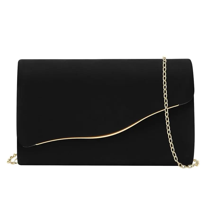 Clutch Purses for Women Evening Bag Faux Suede Formal Party Wedding Cocktail Prom