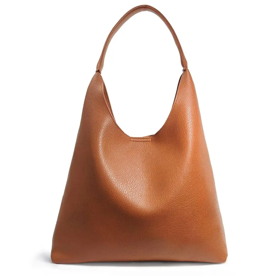 Hobo Bags for Women Soft Vegan Leather Shoulder Handbag Slouchy Tote Purses
