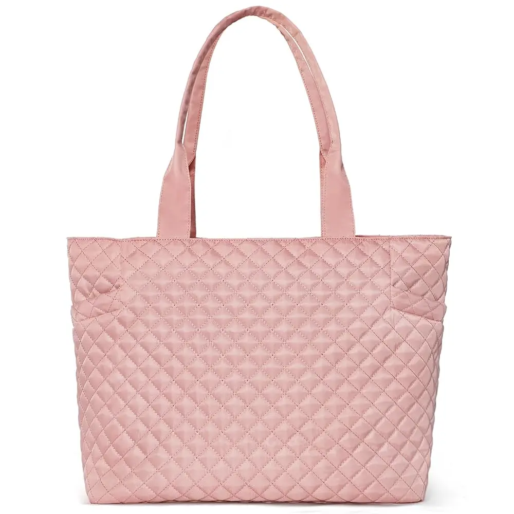 Tote Bag For Women, Lightweight Puffy Tote Bag with Compartments Quilted Shoulder Bag